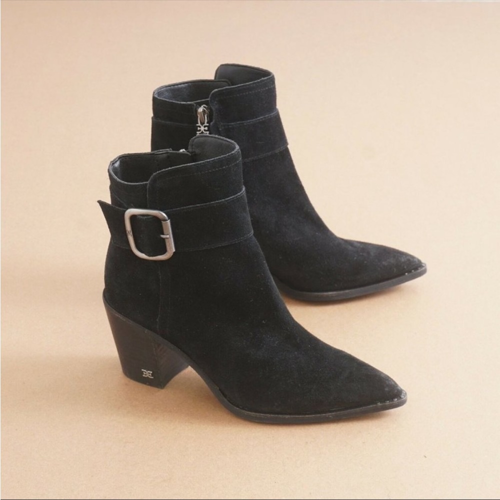 Sam Edelman "Leonia" Womens Boots Pointed Toe Blac